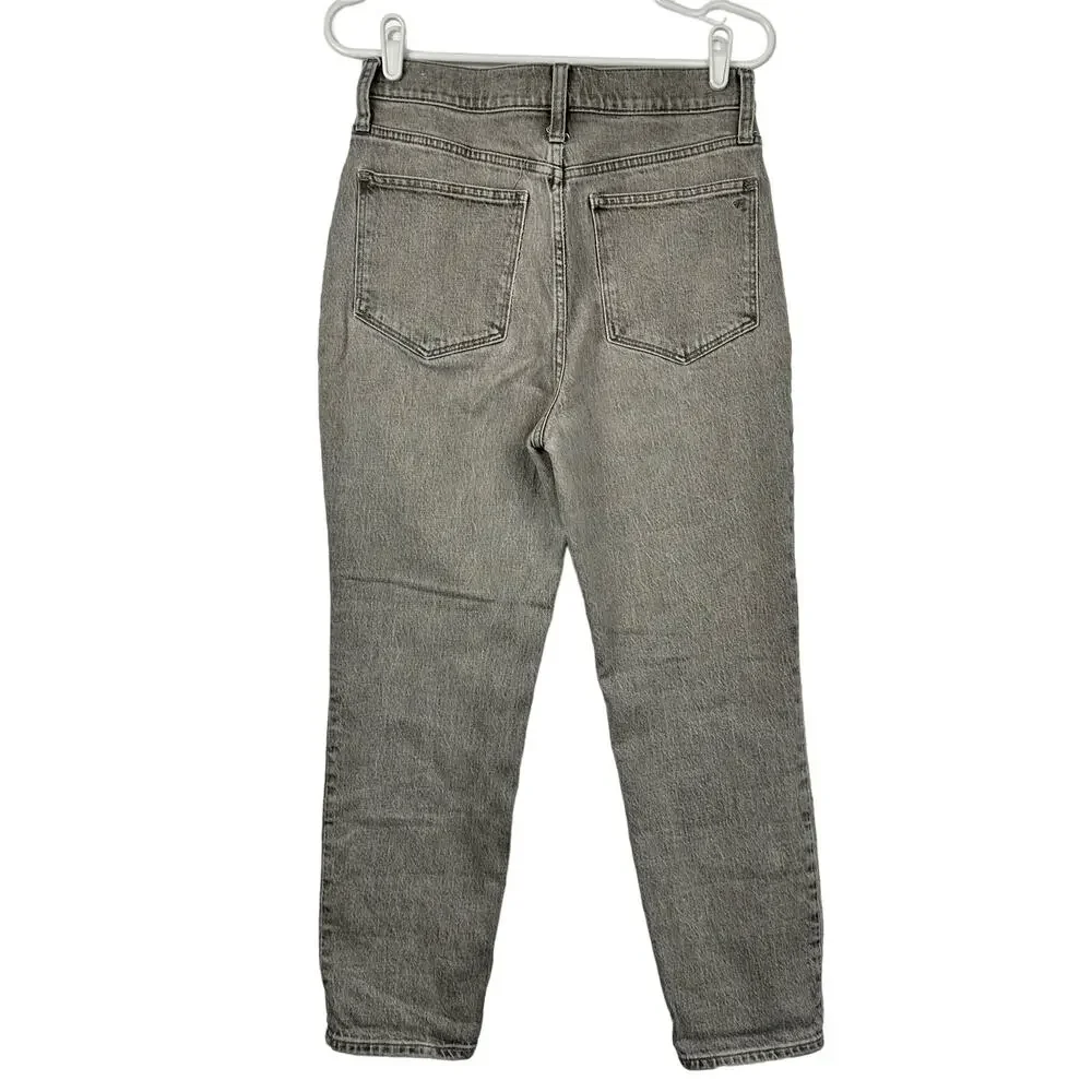 Madewell The Mom Jean Grey Wash Size 28